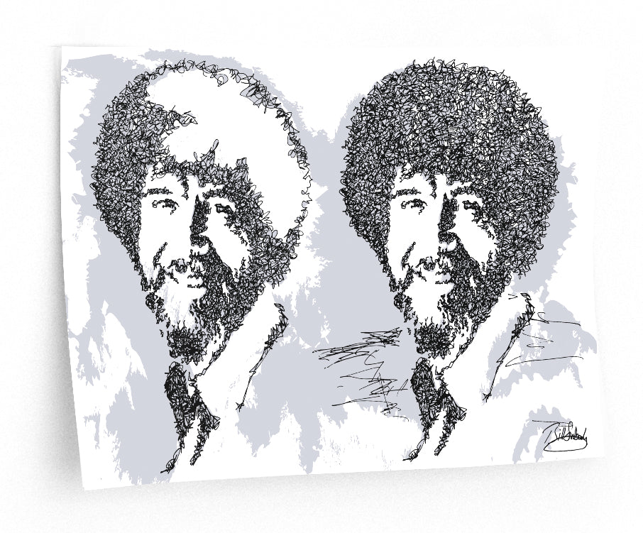 Bob Ross 2x Doodle (PRINT)