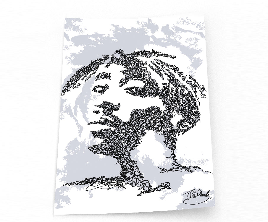 Thug Life: Tupac Doodle (PRINT)