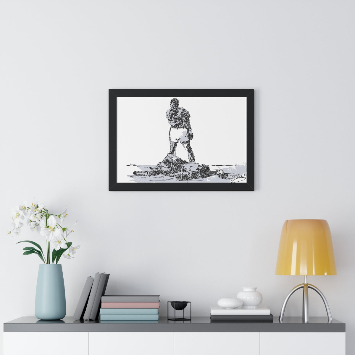 Muhammad Ali, The Champ Doodle [Framed]