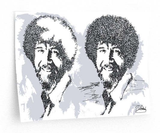 Bob Ross 2x Doodle (PRINT)