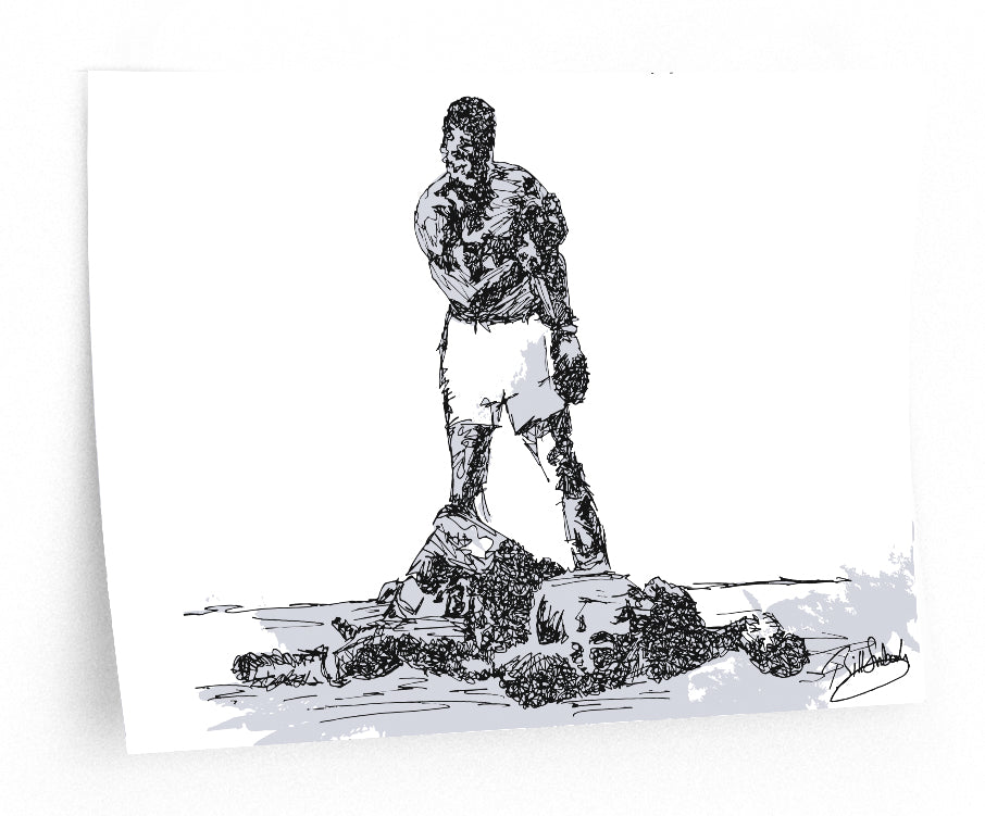 Muhammad Ali, The Champ Doodle (PRINT)