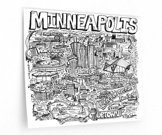 Minneapolis "My View" Doodle by Bill Svoboda [Print]