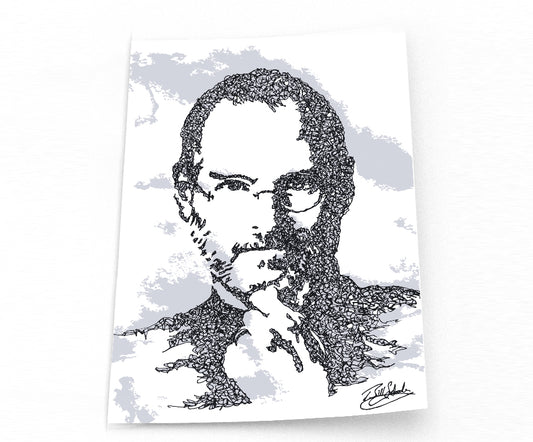 Steve Jobs Deep Thought Doodle (PRINT)