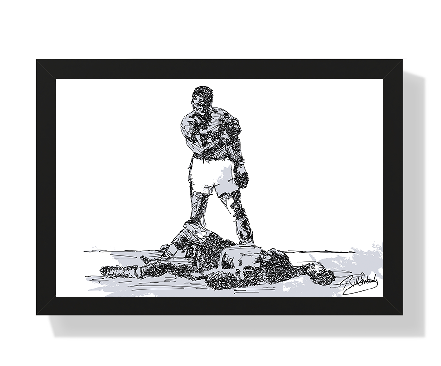 Muhammad Ali, The Champ Doodle [Framed]