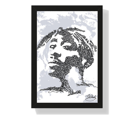 Thug Life: Tupac Doodle [Framed]